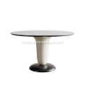 Top Notch Delicately Design Round Glass Steel Dining Table
